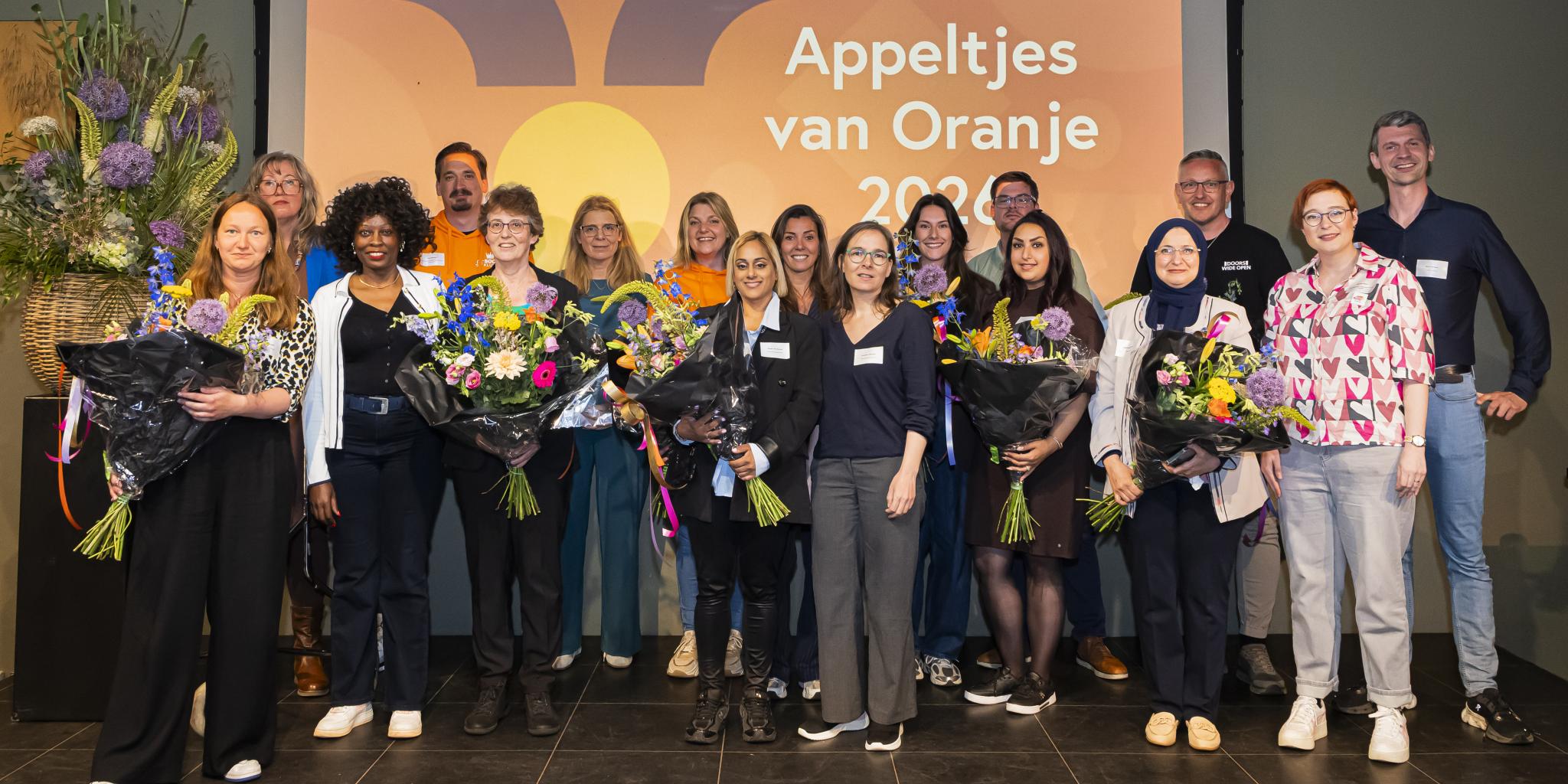 groepsfoto van de 10 genomineerden van de Appeltjes van Oranje 2026
